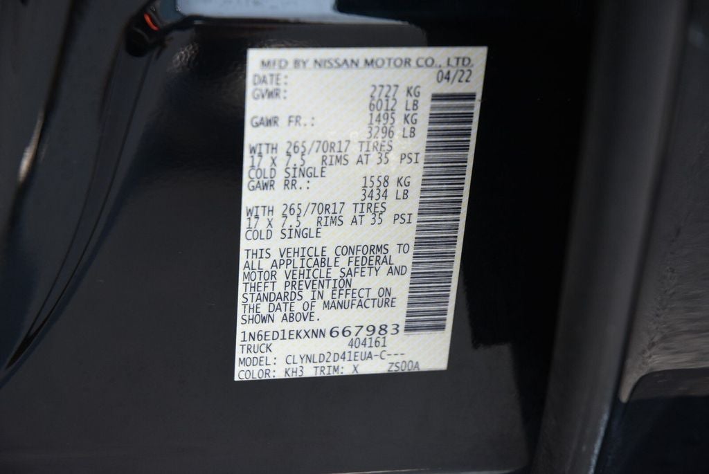 2022 Nissan Frontier PRO-4X