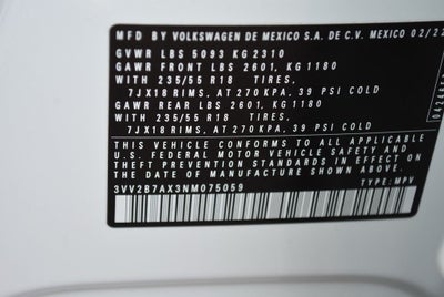 2022 Volkswagen Tiguan 2.0T SE
